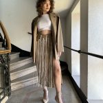 Costum fusta si sacou stofa lana bej