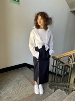 Costum fusta si sacou stofa lana bleumarin - imagine 3