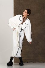 Rochie alba cu volane - imagine 3