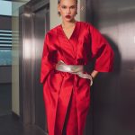 Glory rochie rosie tafta matase