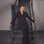 Amy fusta stofa lana gri