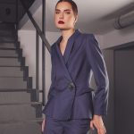 Betsy costum stofa lana albastru pastel