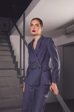 Betsy costum stofa lana albastru pastel