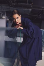 Elektra sacou stofa lana albastru indigo - imagine 4