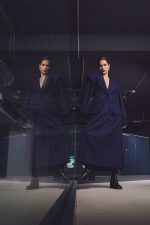 Elektra sacou stofa lana albastru indigo