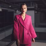 Doria sacou stofa lana virgina roz