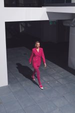 Doria sacou stofa lana virgina roz - imagine 3