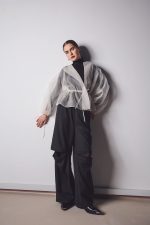 Erika pantalon negru stofa lana