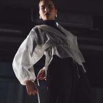 Evea camasa organza matase ivoire