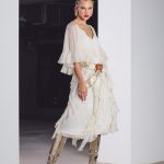 Fathia rochie voal matase ivoire