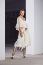 Fathia rochie voal matase ivoire