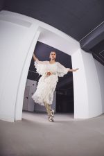 Fathia rochie voal matase ivoire - imagine 4