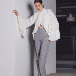 Freira pantalon gri stofa lana