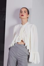 Freira pantalon gri stofa lana - imagine 4