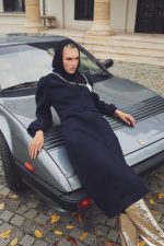 Tiff palton bleumarin stofa lana