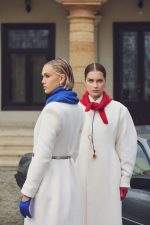 Panthea palton ivory din stofa de lana virgina - imagine 3