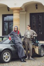 Zandra fusta stofa lana gri cu dungi - imagine 3