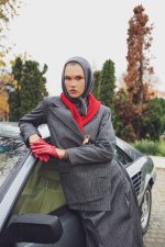 Zandra sacou stofa lana