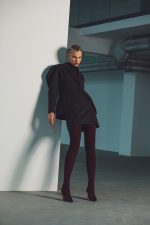 Jaya sacou negru stofa lana - imagine 3