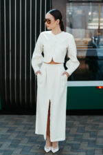 Harlow sacou stofa lana crem - imagine 5