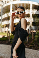 Gemma rochie matase neagra - imagine 3