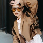 Jules jacheta stofa lana cu detalii piele