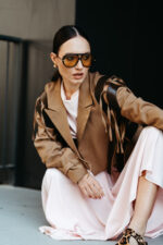 Jules jacheta stofa lana cu detalii piele - imagine 4