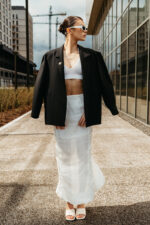 Dollie fusta matase ivory