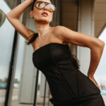 Evie corset stofa lana maro