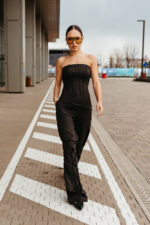 Evie corset stofa lana maro - imagine 3