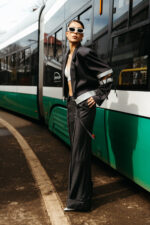 Elora pantalon stofa lana gri