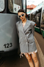 Blake sacou stofana lana gri - imagine 3