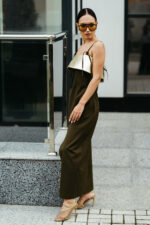 Odetta rochie stofa lana cu guler piele detasabil - imagine 4