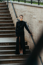 Lexie rochie matase neagra - imagine 2