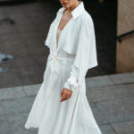 Monroe rochie matase ivory