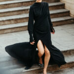 Lexie rochie matase neagra