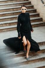 Lexie rochie matase neagra