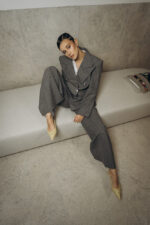 Dalene sacou stofa lana gri - imagine 2