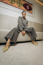 Dalene pantalon stofa lana gri