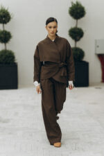 Megan sacou stofa lana maro - imagine 4