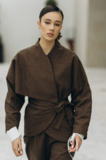 Megan sacou stofa lana maro - imagine 5