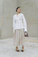 Rozanne fusta plisata bej - imagine 4